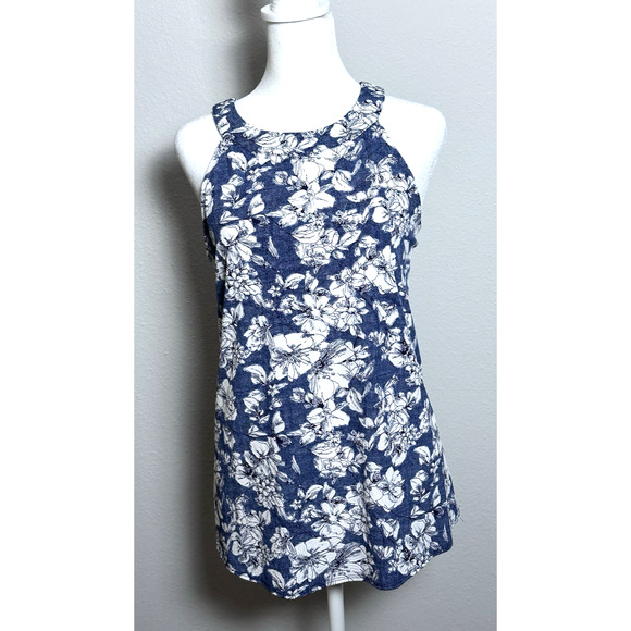 Fortune & Ivy Women’s Blue & White Stripe Tank Top‎ Size Small - Picture 2 of 16